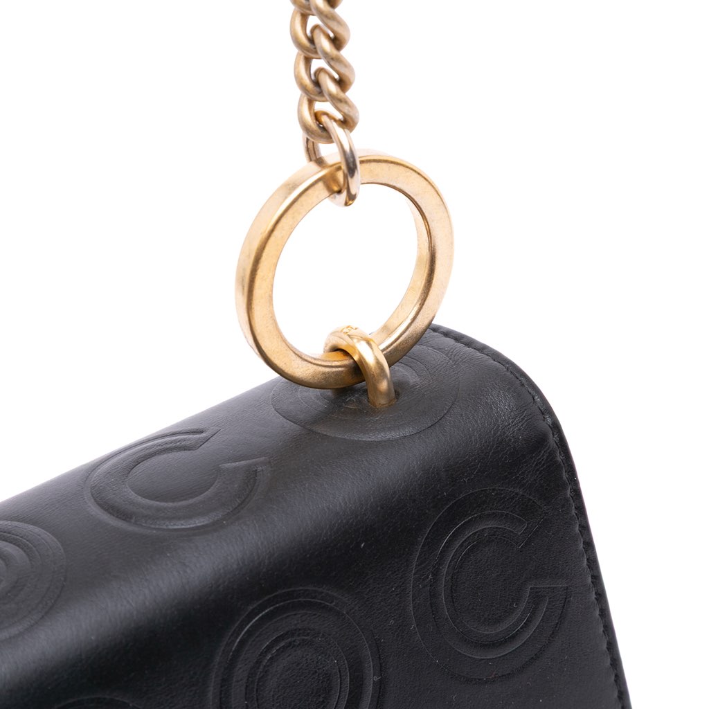 Chanel Mini Square Calfskin Coco Embossed Flap - Image 10