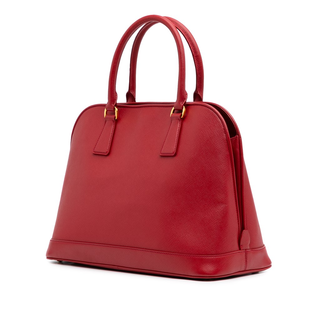 Prada Medium Saffiano Lux Open Promenade Satchel - Back view