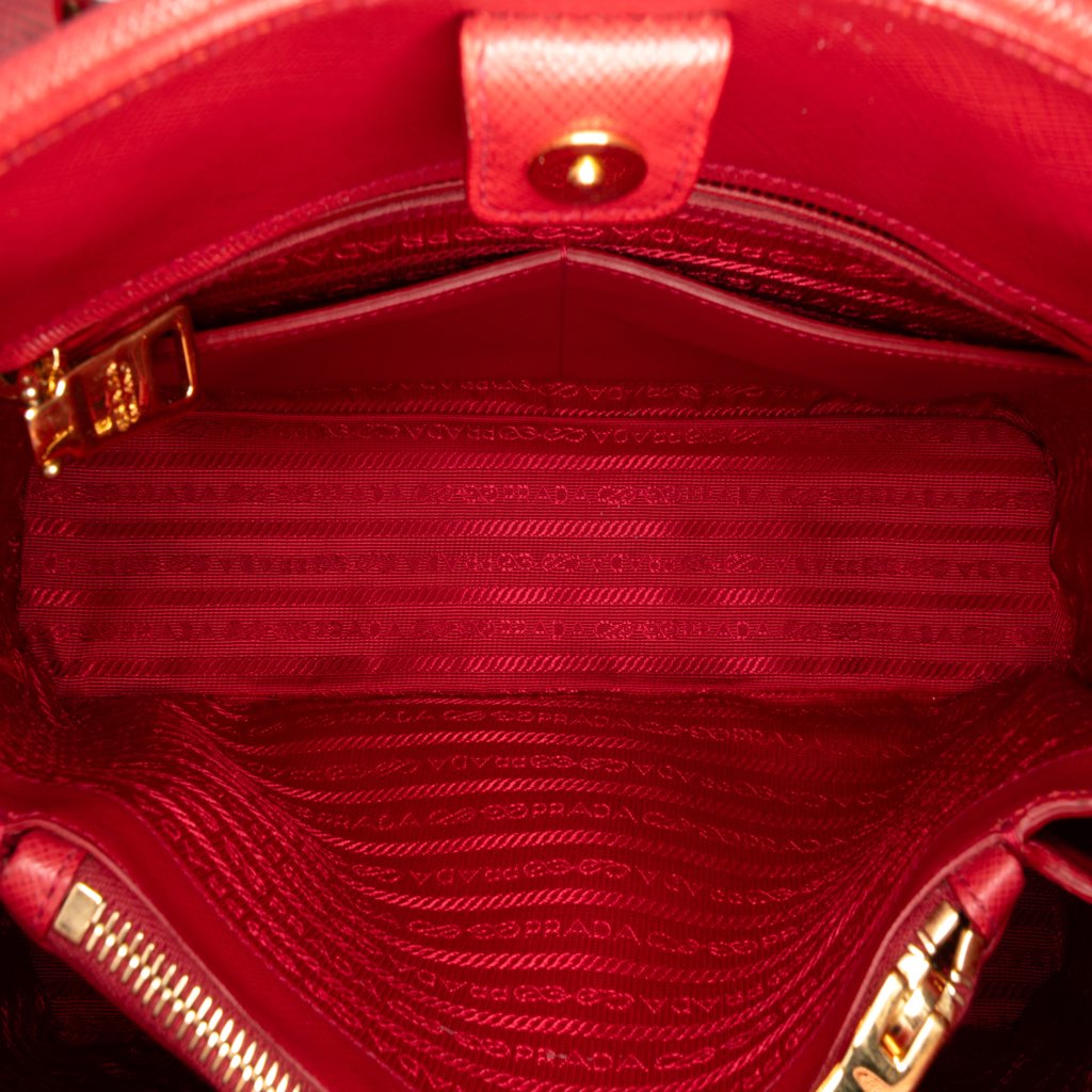 Prada Medium Saffiano Lux Open Promenade Satchel - Side view