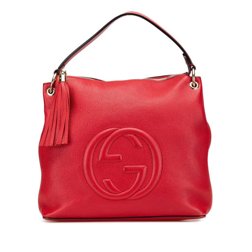 Gucci Large Pebbled Calfskin Soho Convertible Hobo