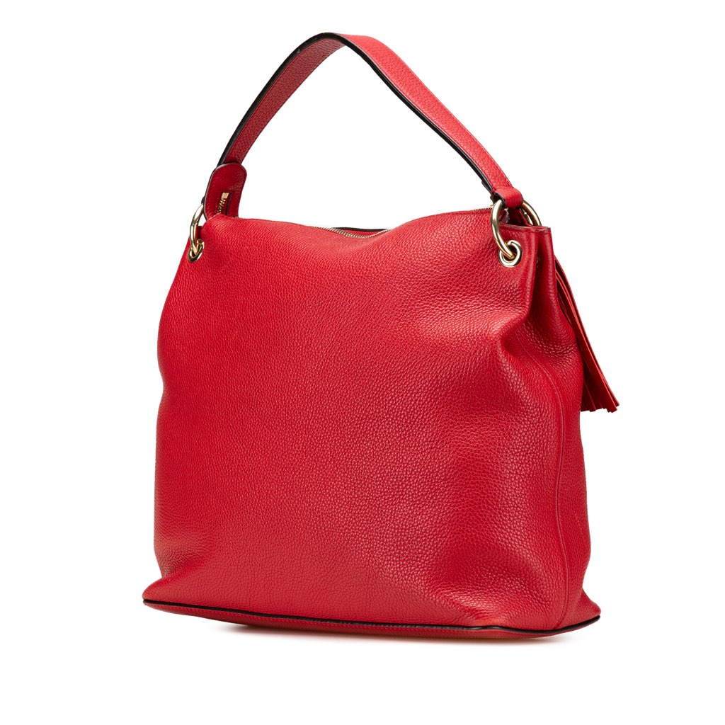Gucci Large Pebbled Calfskin Soho Convertible Hobo - Back view