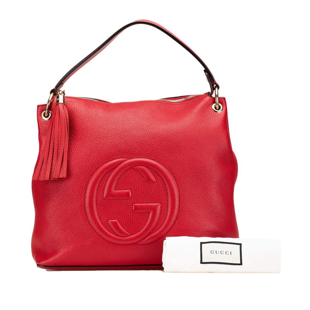 Gucci Large Pebbled Calfskin Soho Convertible Hobo - Image 17