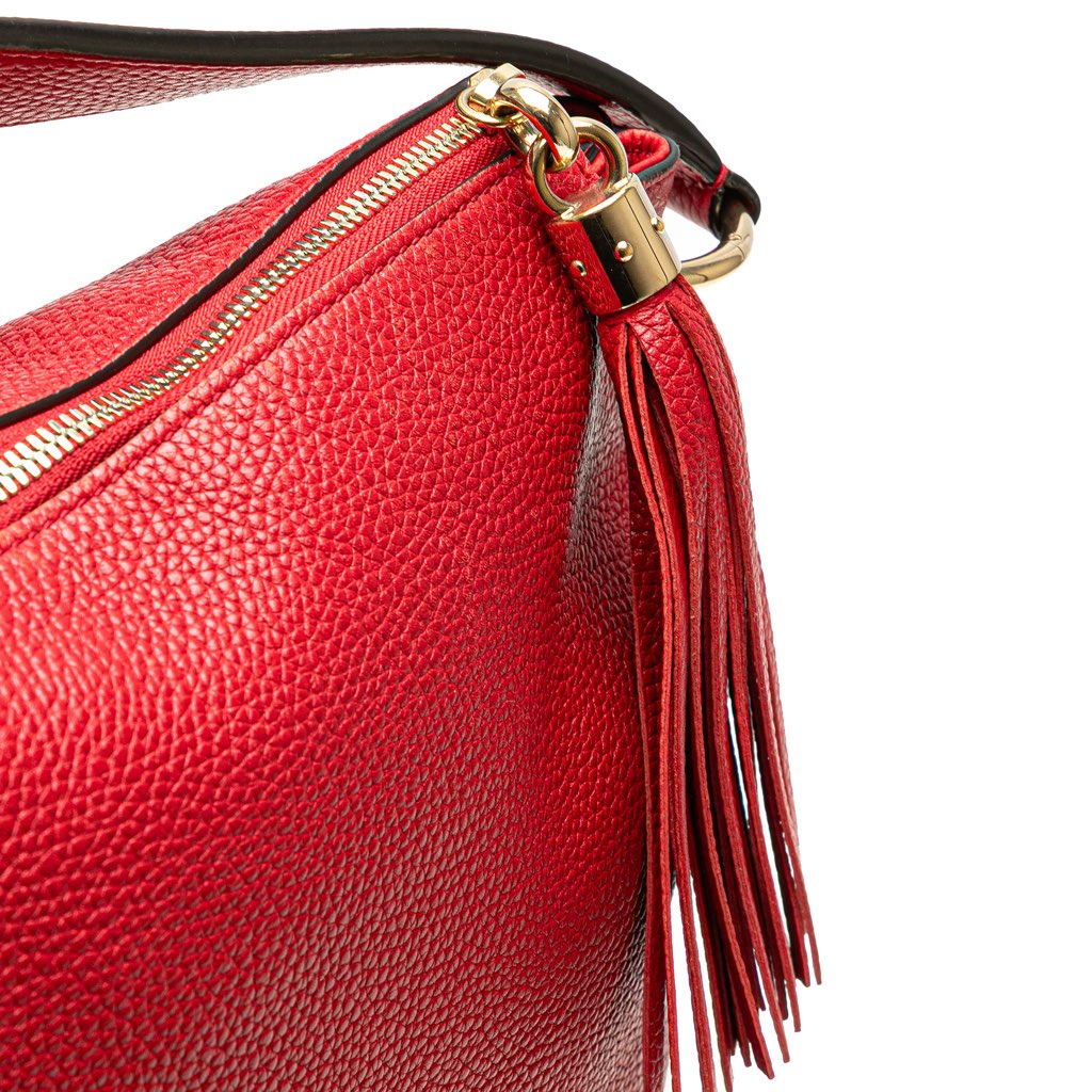 Gucci Large Pebbled Calfskin Soho Convertible Hobo - Image 11