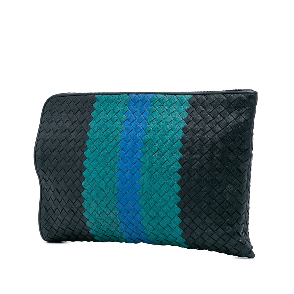 Bottega Veneta Tricolor Nappa Intrecciato Clutch - 2