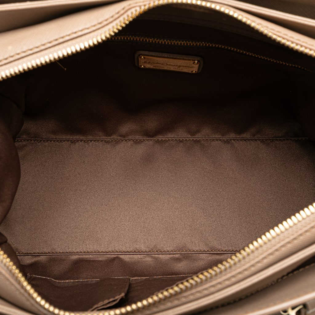 Salvatore Ferragamo Medium Leather Gancini Beky Satchel - 4