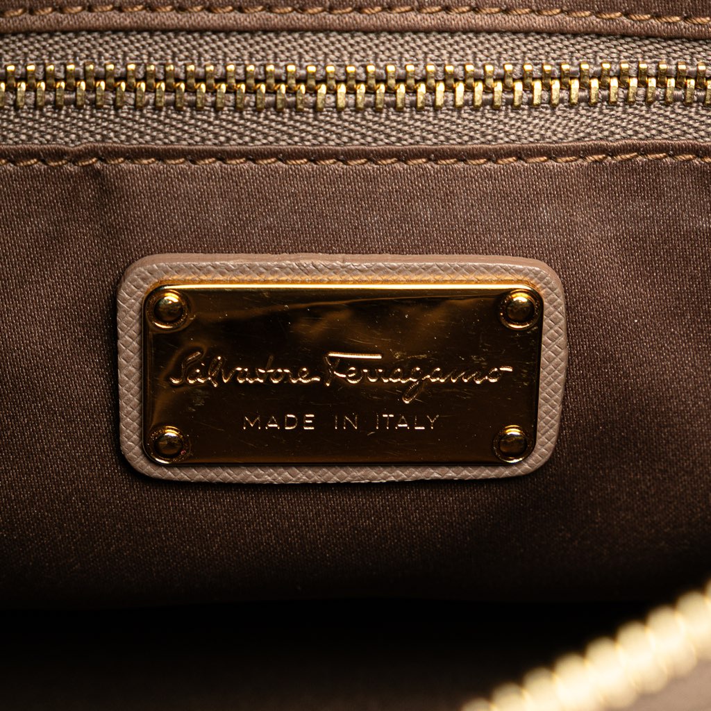 Salvatore Ferragamo Medium Leather Gancini Beky Satchel - 5