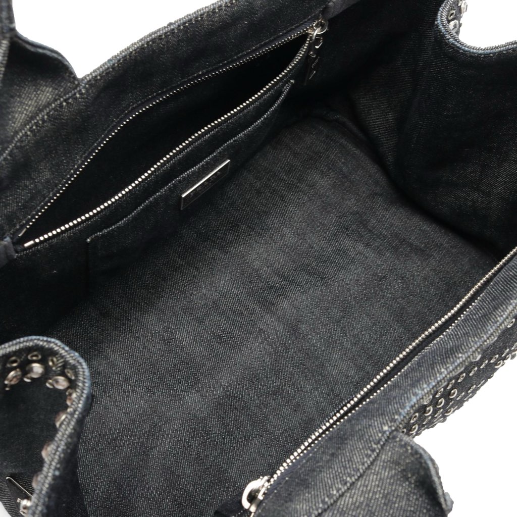 Prada Denim Canapa Bijoux Satchel - 3