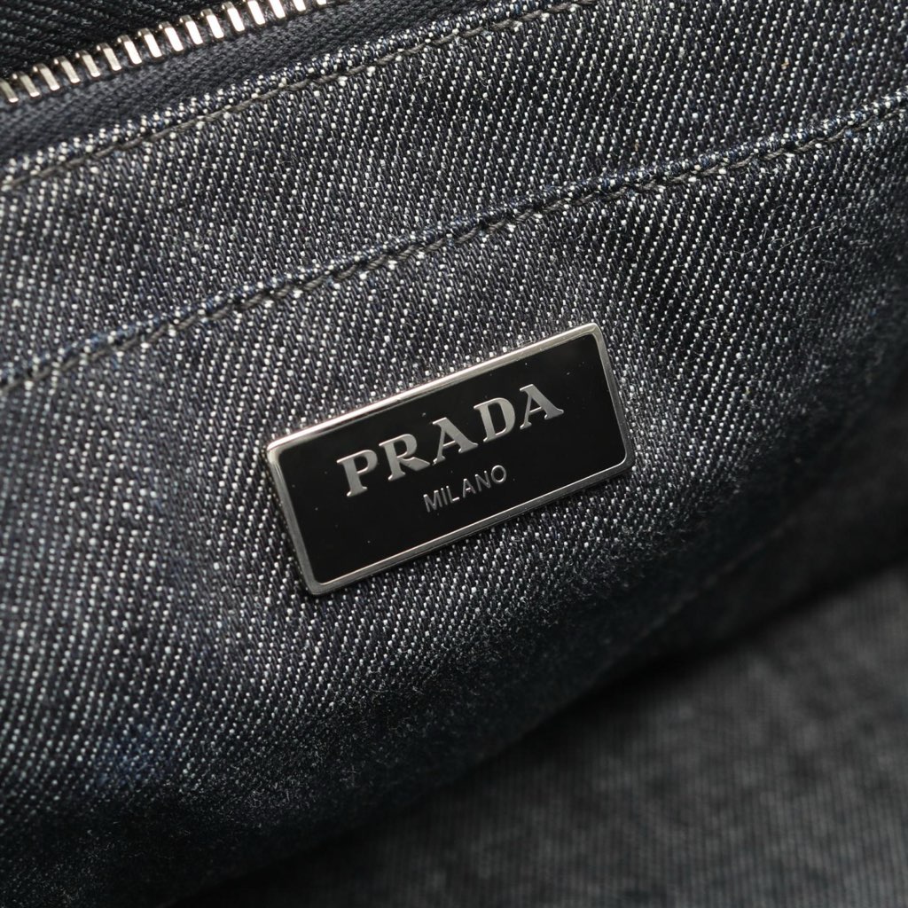 Prada Denim Canapa Bijoux Satchel - 4