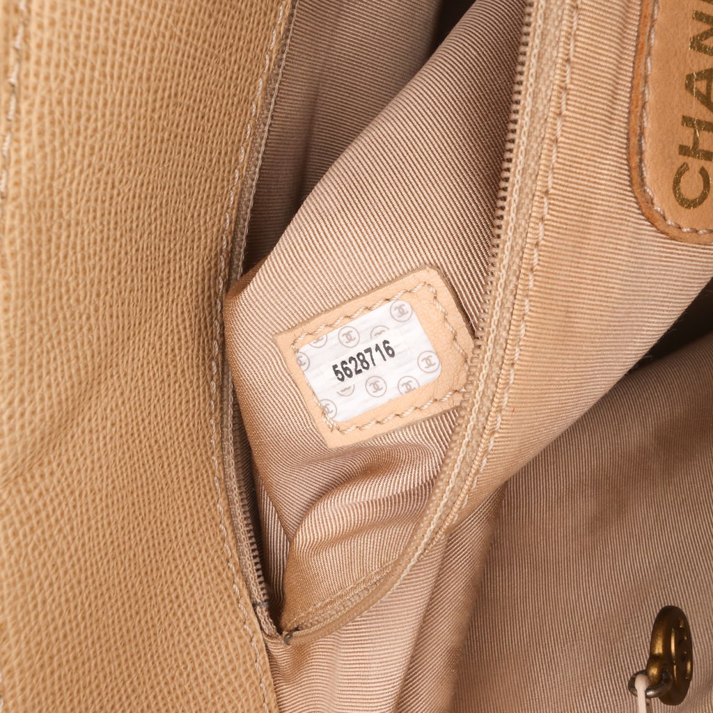 Chanel Grained Calfskin Tortoise Top Handle Tote - Side view