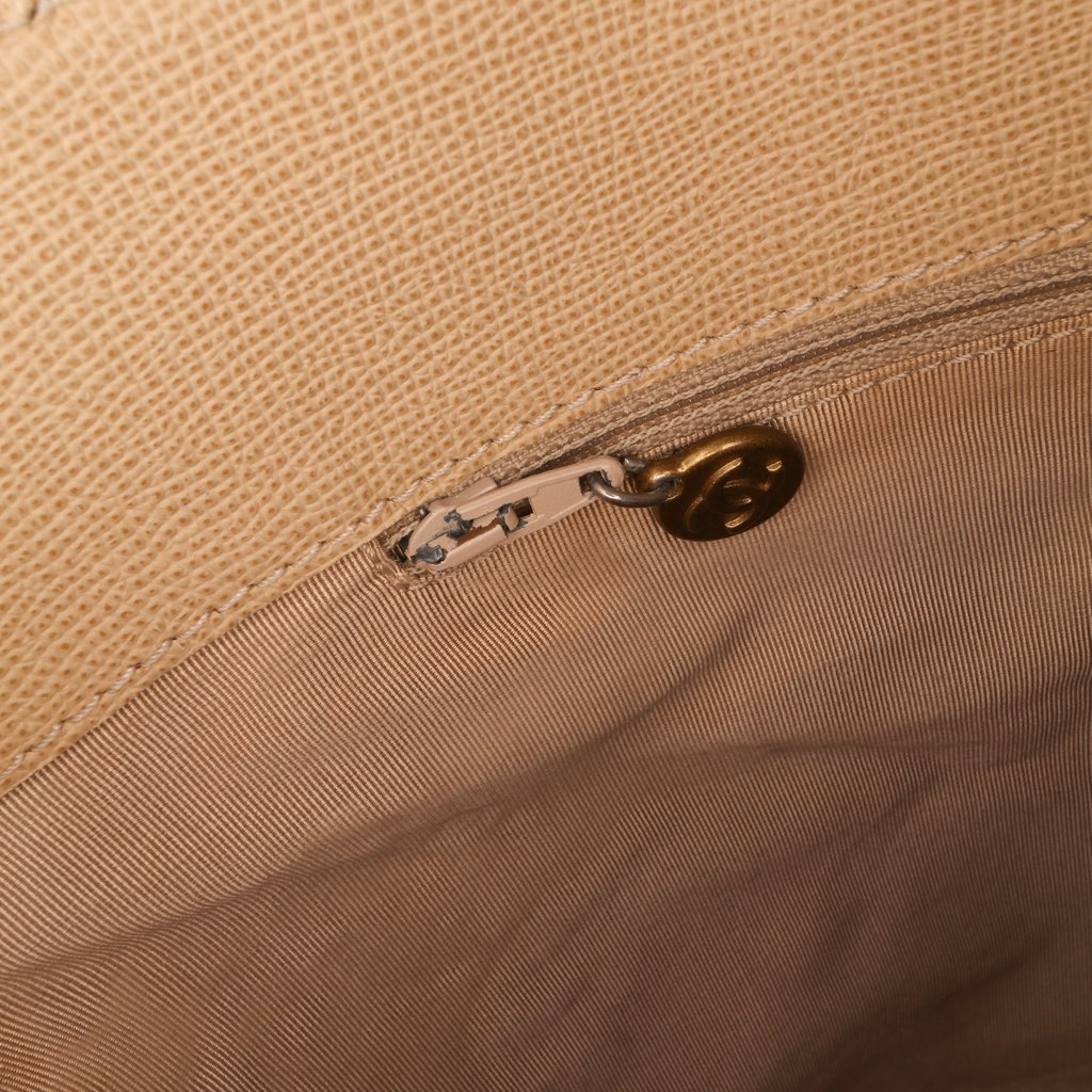 Chanel Grained Calfskin Tortoise Top Handle Tote - Detail 1