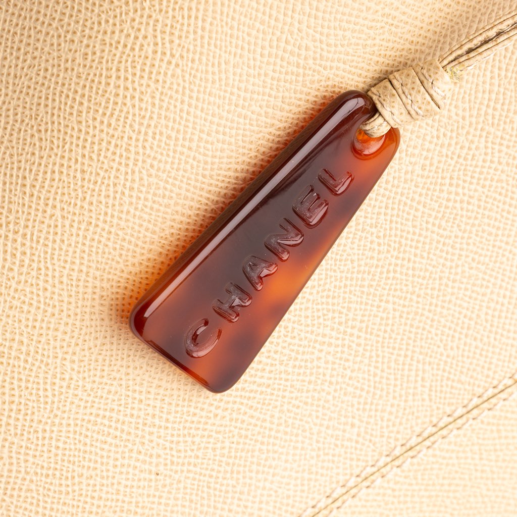 Chanel Grained Calfskin Tortoise Top Handle Tote - Image 10