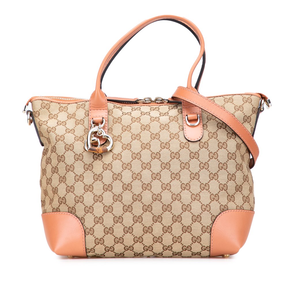 Gucci GG Canvas Heart Bit Satchel