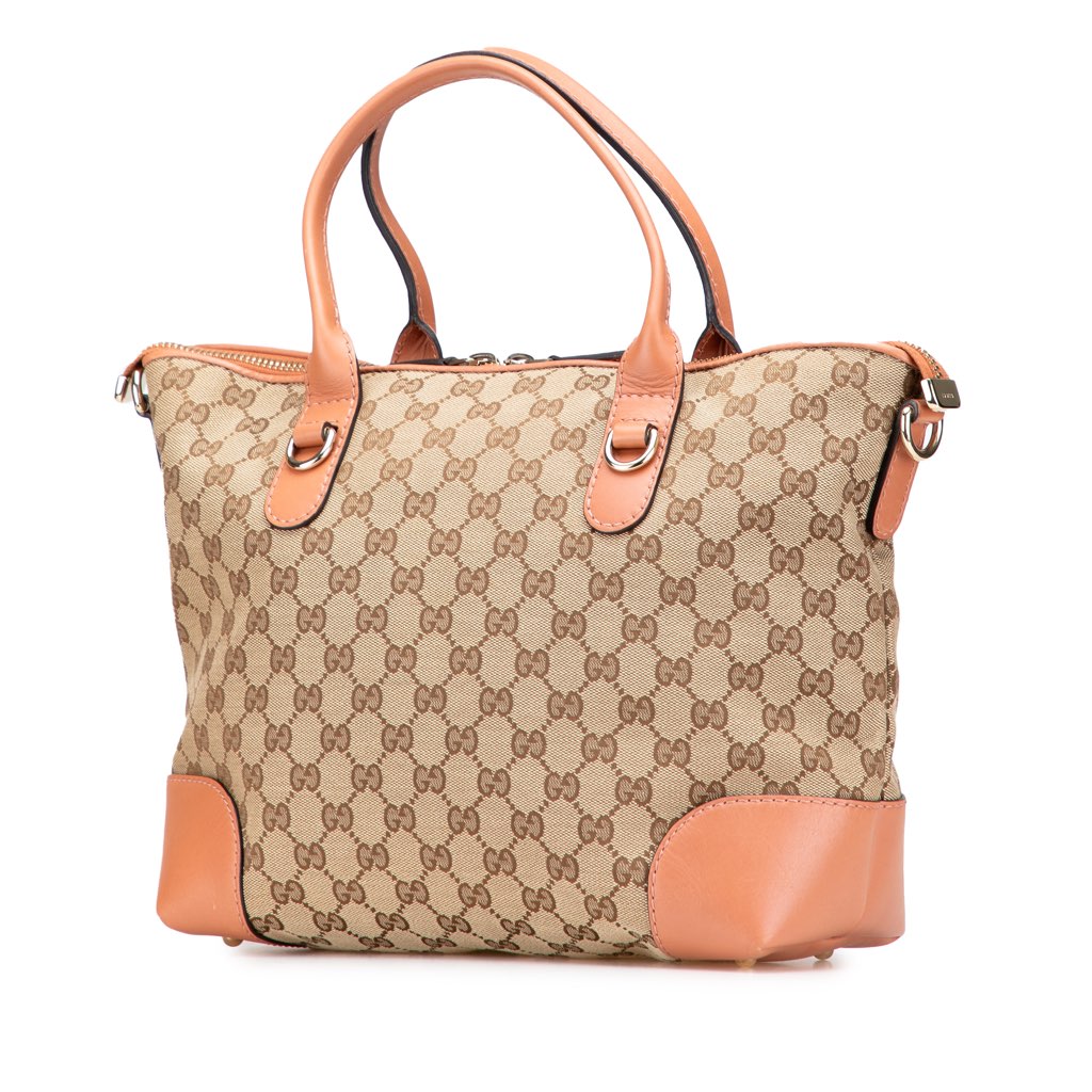 Gucci GG Canvas Heart Bit Satchel - Back view