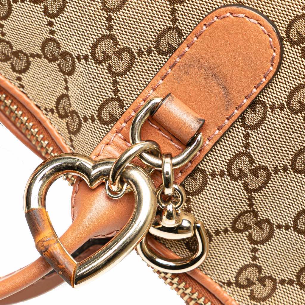Gucci GG Canvas Heart Bit Satchel - Image 11