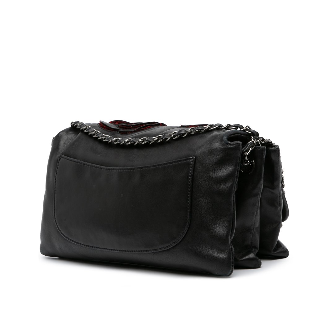 Chanel Lambskin and Tweed Camellia Petals Flap - 2