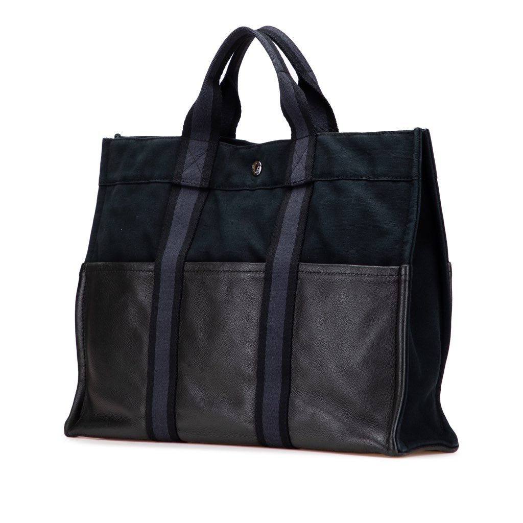 Hermès Canvas and Leather Fourre Tout MM - 2