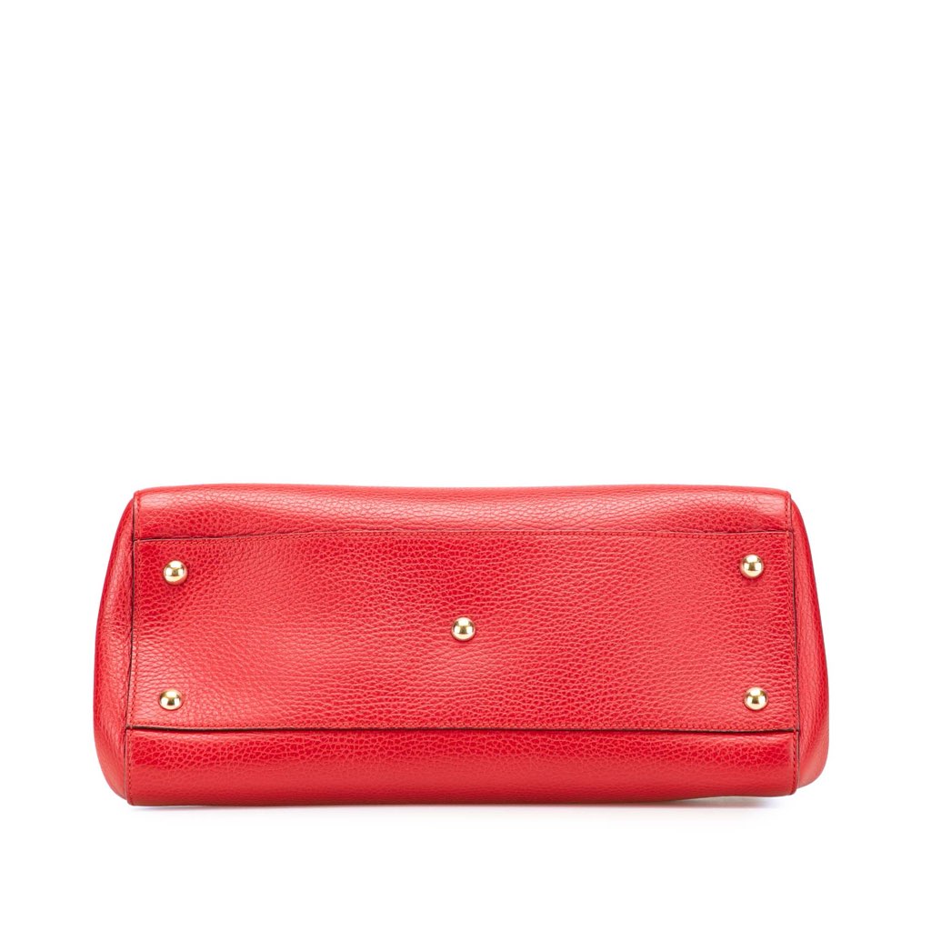 Gucci Calfskin Swing Top Handle Satchel - Image 6