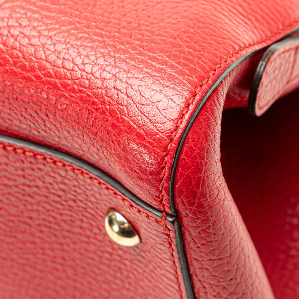 Gucci Calfskin Swing Top Handle Satchel - Image 10