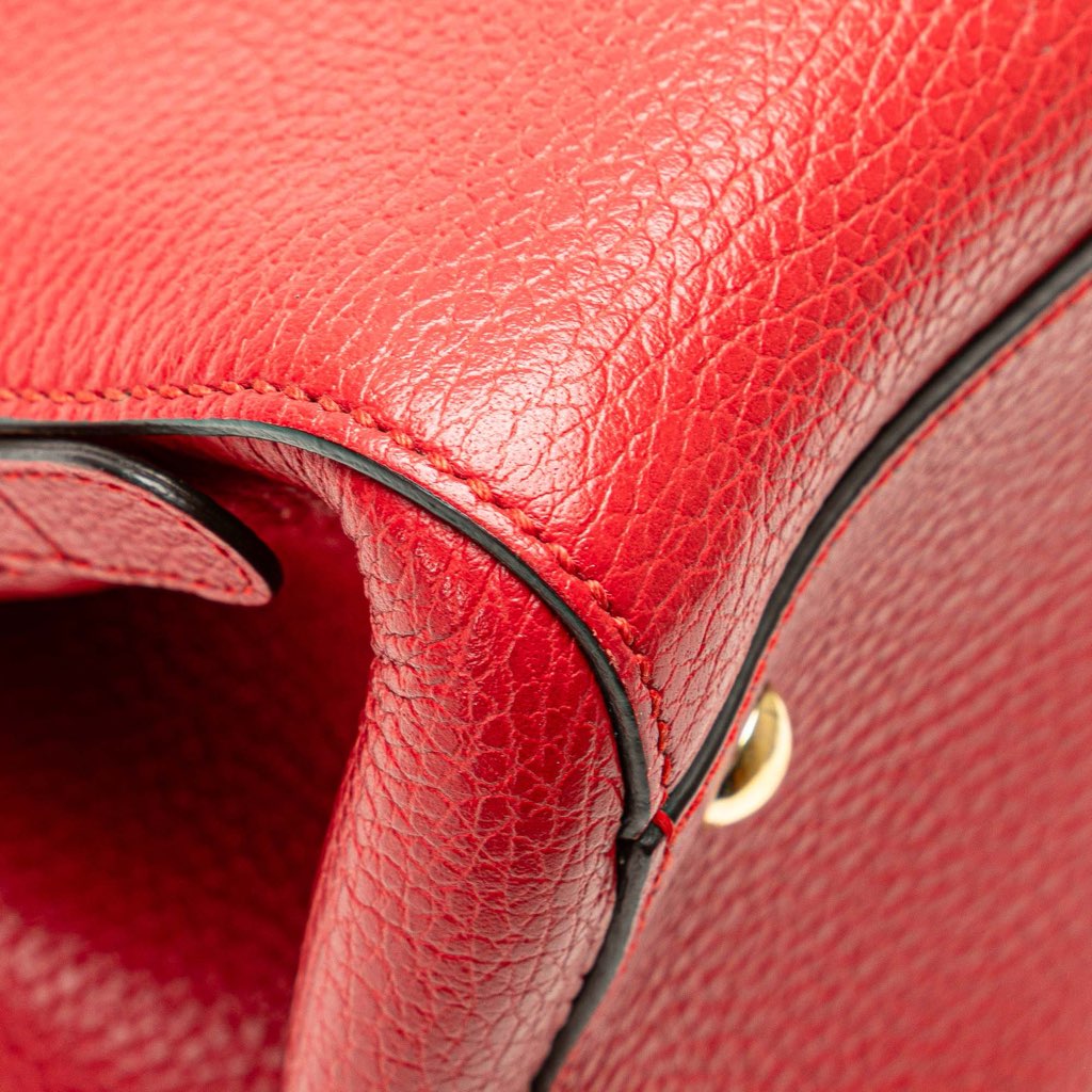 Gucci Calfskin Swing Top Handle Satchel - Image 11