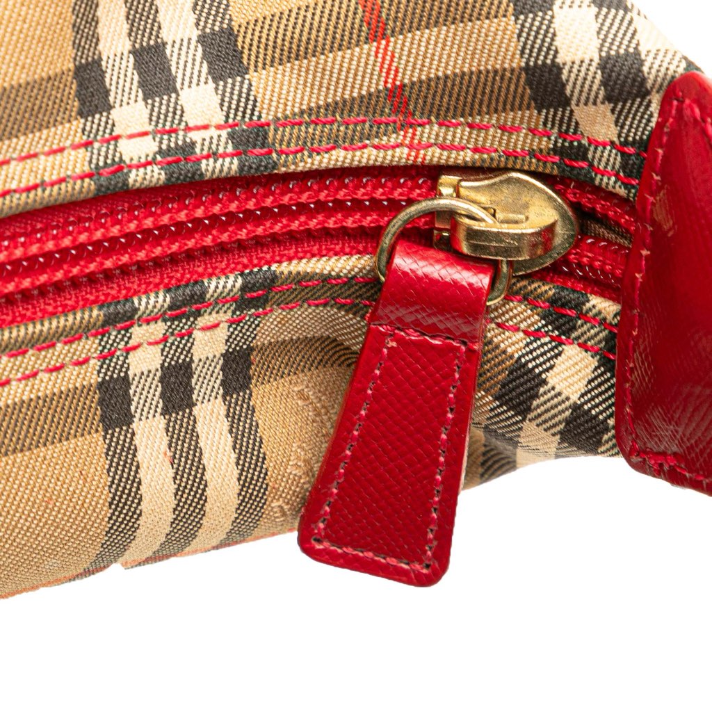 Burberry Haymarket Check Canvas Shoulder Bag - Image 10