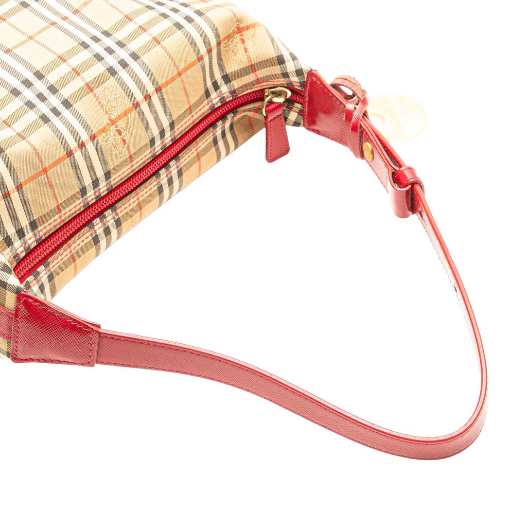 Burberry Haymarket Check Canvas Shoulder Bag - Image 11