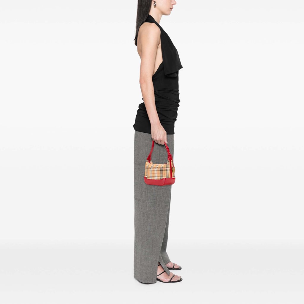 Burberry Haymarket Check Canvas Shoulder Bag - Image 12