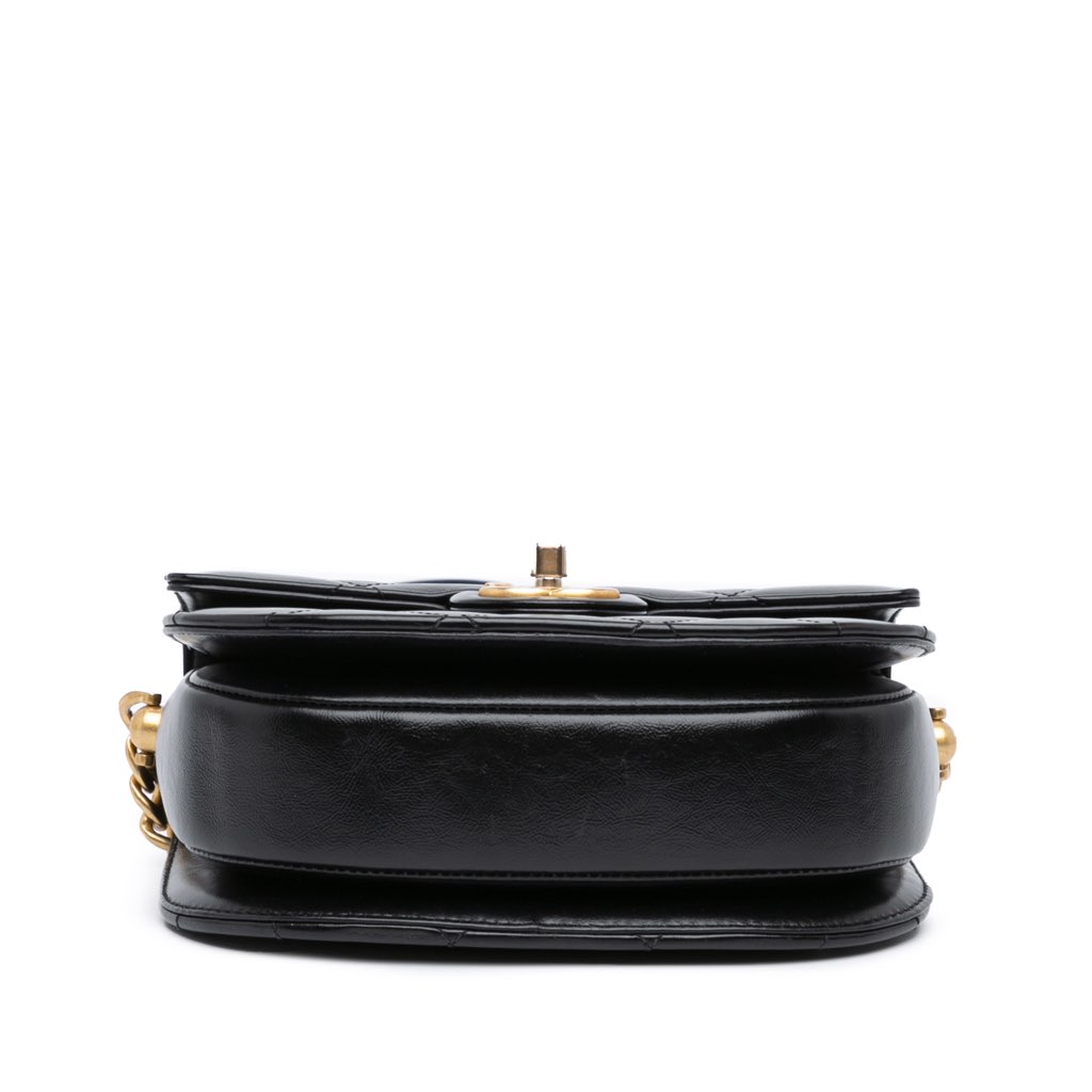 Chanel CC Quilted Calfskin Round Moon Messenger Flap - 3