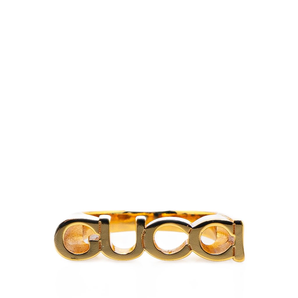 Gucci Gold Plated GUCCI Letter Ring