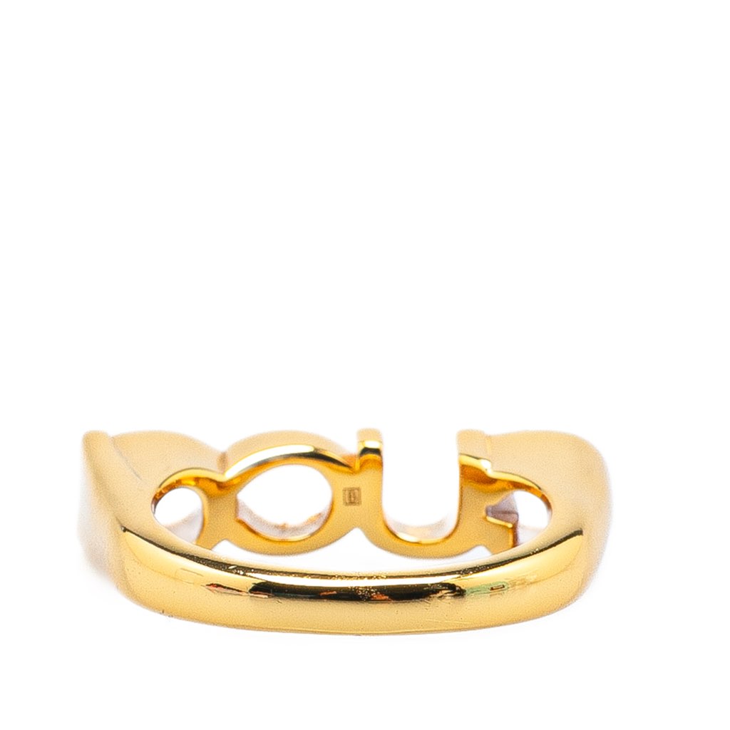 Gucci Gold Plated GUCCI Letter Ring - Image 6