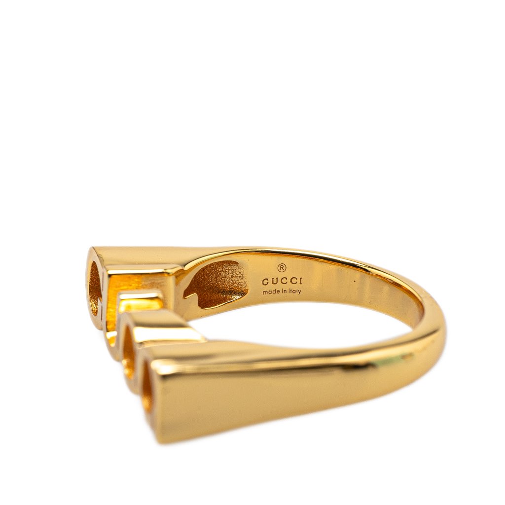 Gucci Gold Plated GUCCI Letter Ring - 4