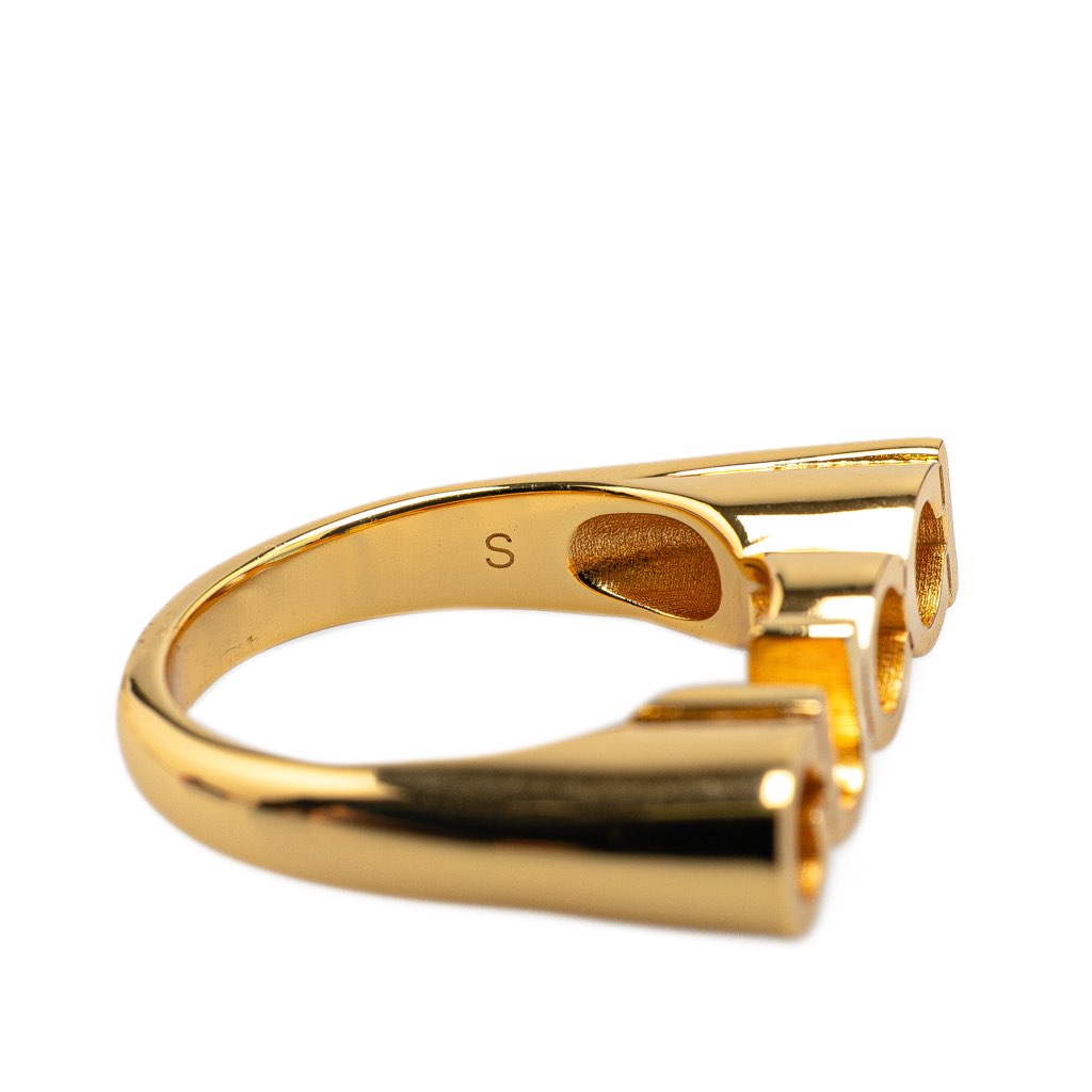 Gucci Gold Plated GUCCI Letter Ring - Side view