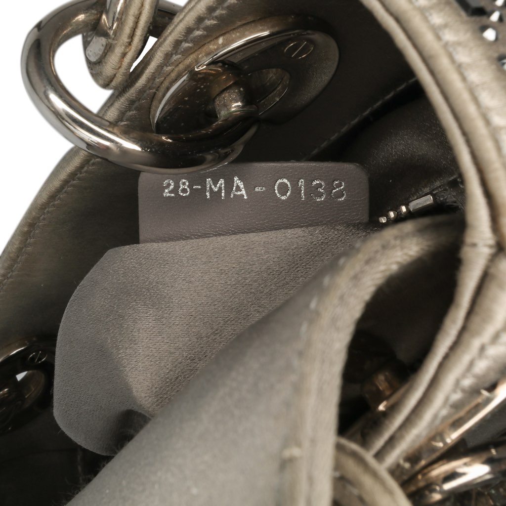 Dior Mini Satin Cannage Strass Crystal Embellished Lady Dior - Detail 1