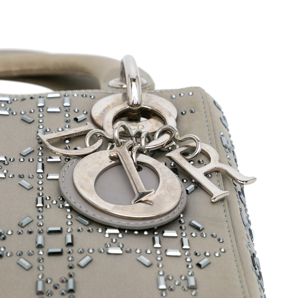 Dior Mini Satin Cannage Strass Crystal Embellished Lady Dior - Detail 2