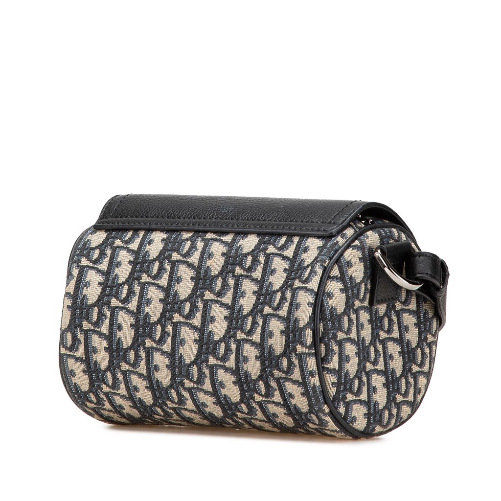Dior Mini Oblique Canvas Roller Saddle Bag with Strap - 2