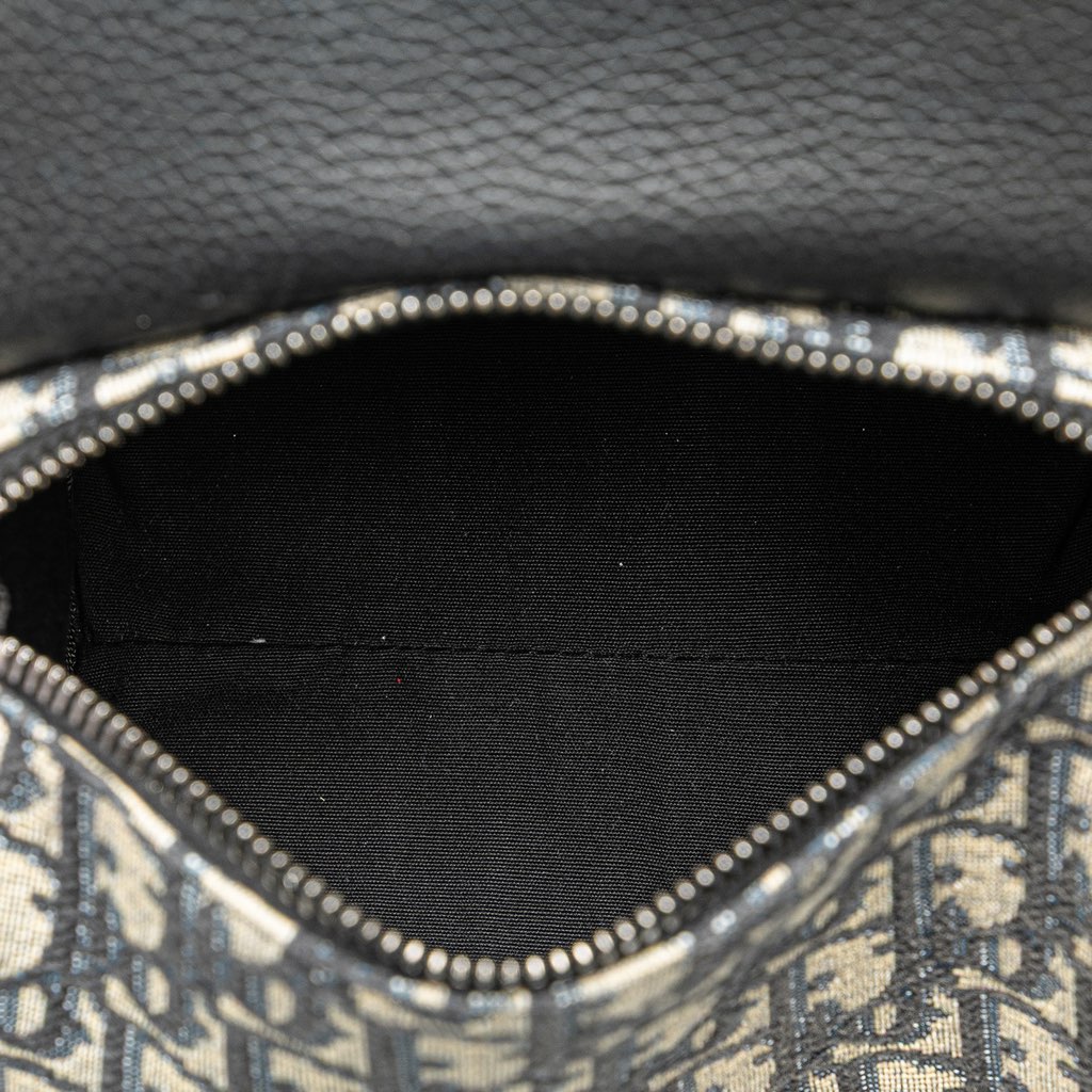 Dior Mini Oblique Canvas Roller Saddle Bag with Strap - 4