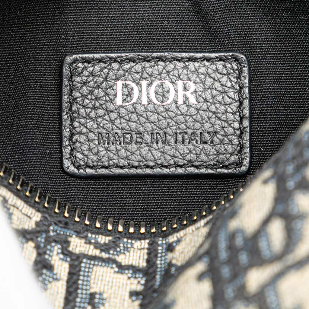 Dior Mini Oblique Canvas Roller Saddle Bag with Strap - 5
