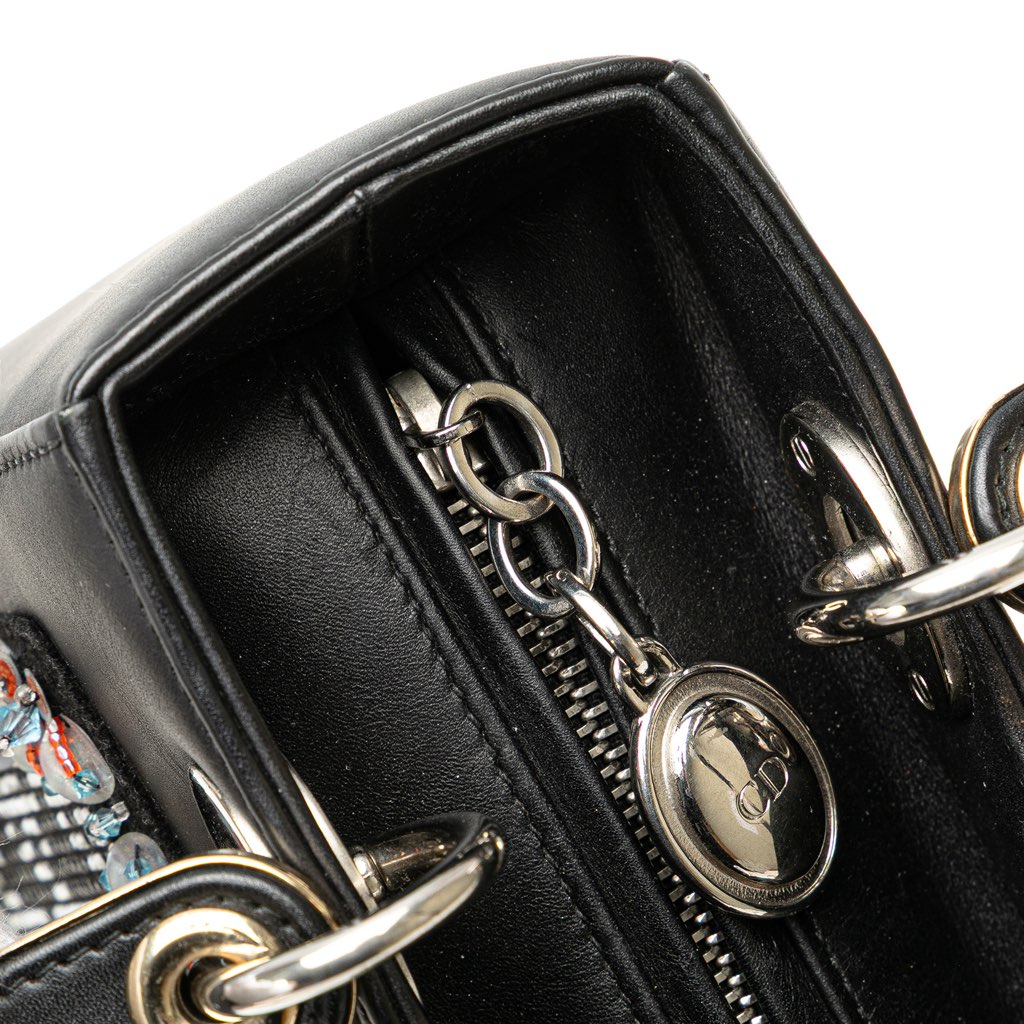 Dior Medium Calfskin Patch Embellished Lady Dior - Image 10