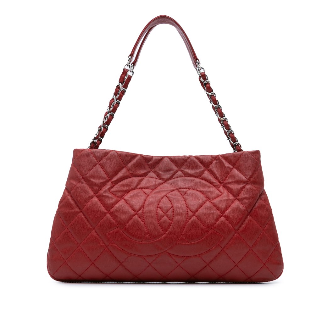 Chanel Quilted Caviar Expandable Zip Tote