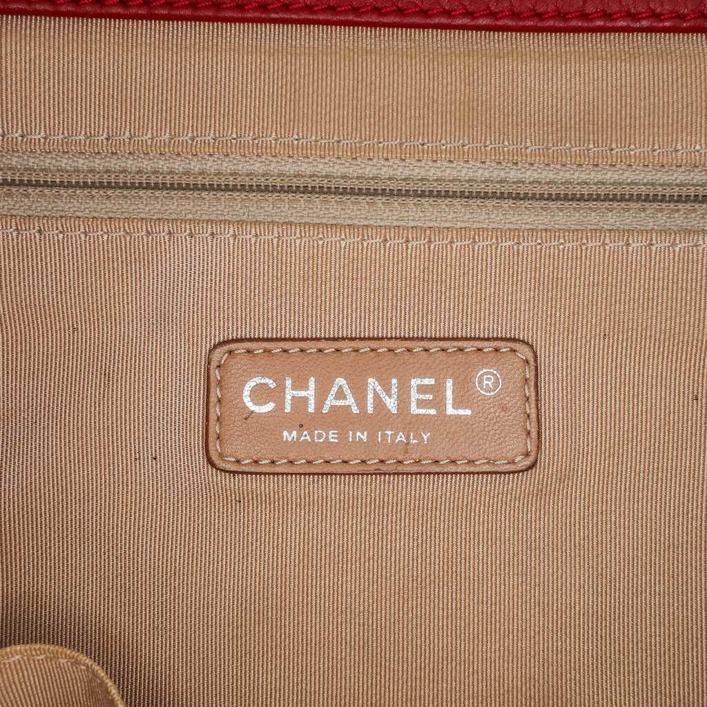 Chanel Quilted Caviar Expandable Zip Tote - Side view