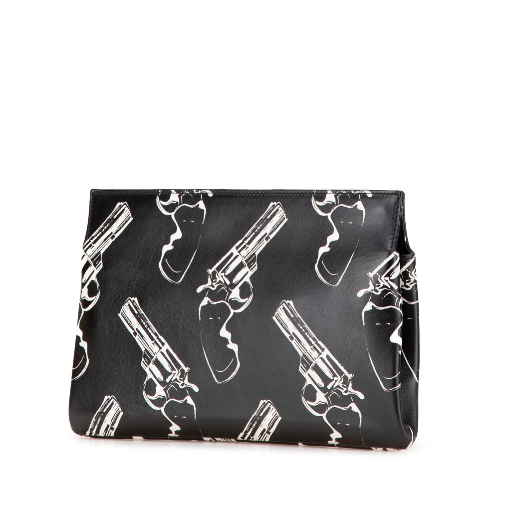 Saint Laurent Leather Gun Pop Print Clutch - 2
