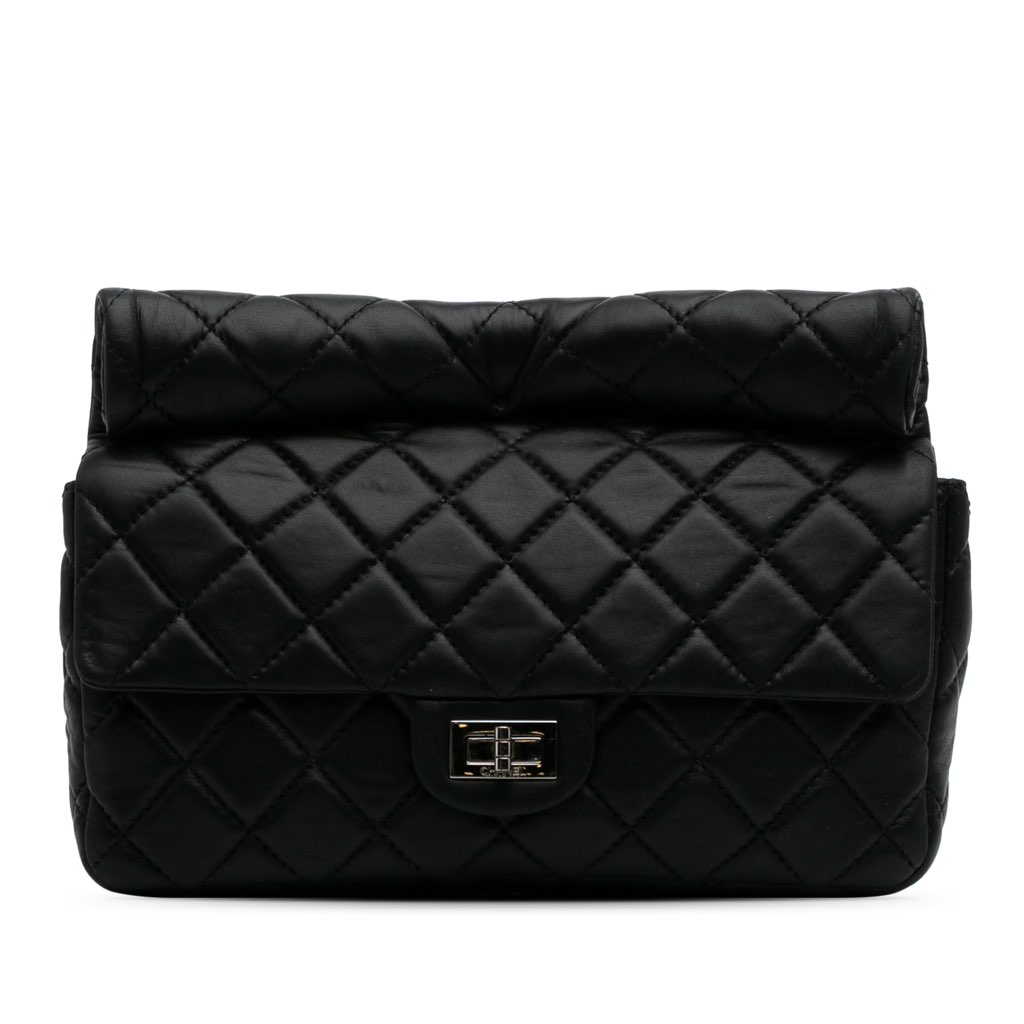 Chanel Reissue 2.55 Metallic Lambskin Roll Clutch