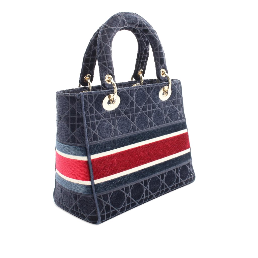 Dior Medium Velvet Cannage Lady D Lite - 2