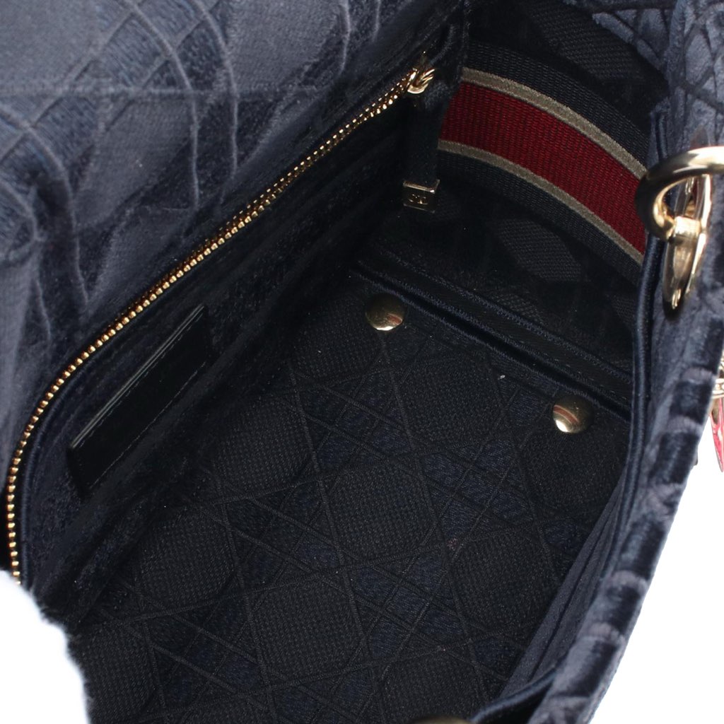 Dior Medium Velvet Cannage Lady D Lite - 4