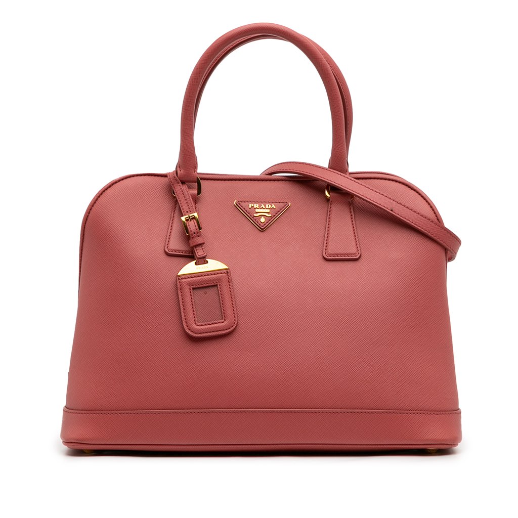 Prada Medium Saffiano Lux Open Promenade Satchel