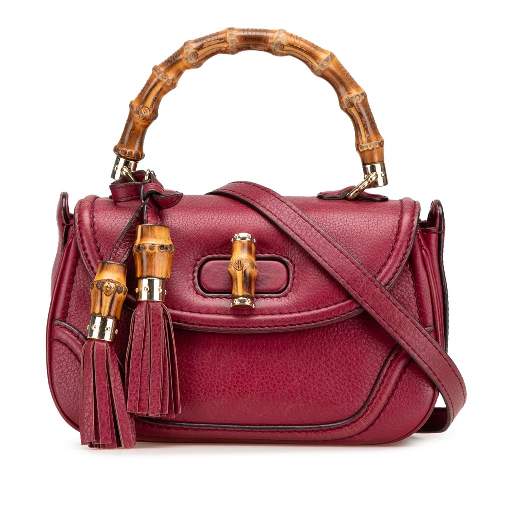 Gucci Small Leather New Bamboo Satchel