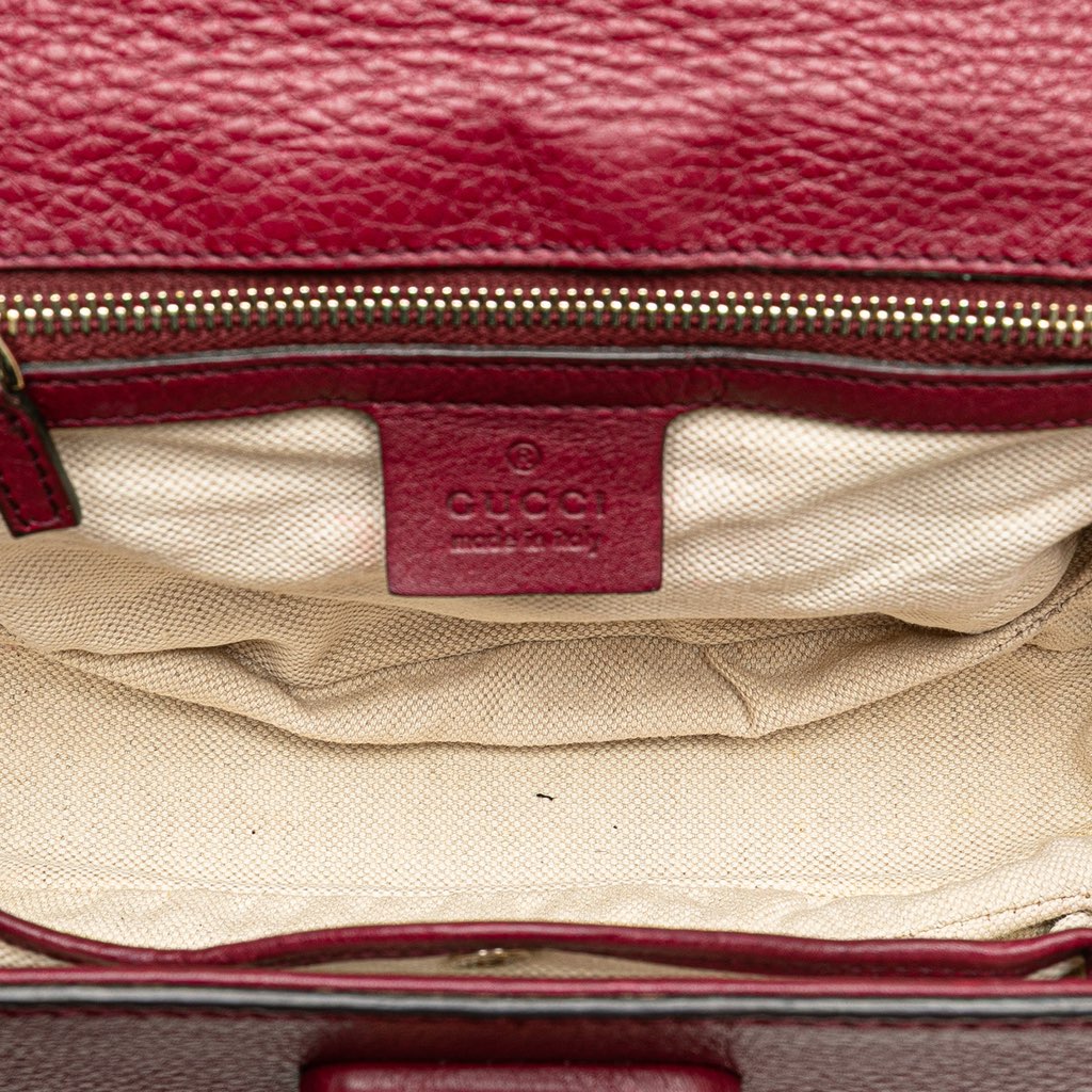 Gucci Small Leather New Bamboo Satchel - 4