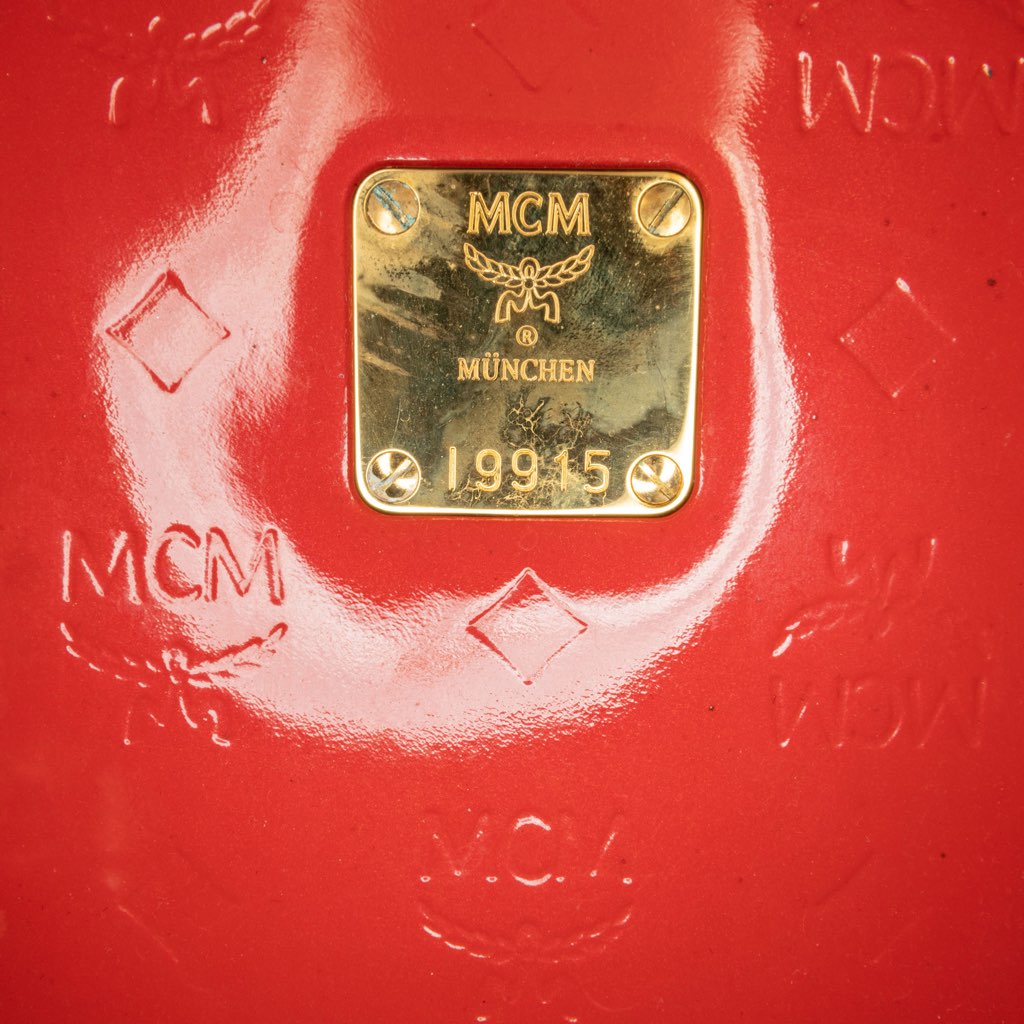 Mcm Visetos Patent Handbag - Side view