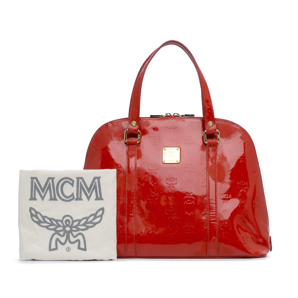 Mcm Visetos Patent Handbag - Image 12