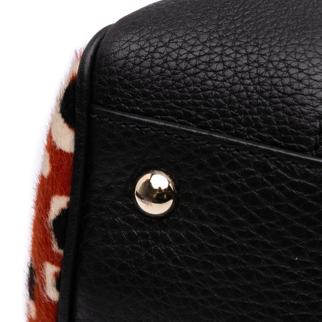 Gucci Medium Pony Hair Bamboo Shopper Satchel - Image 14