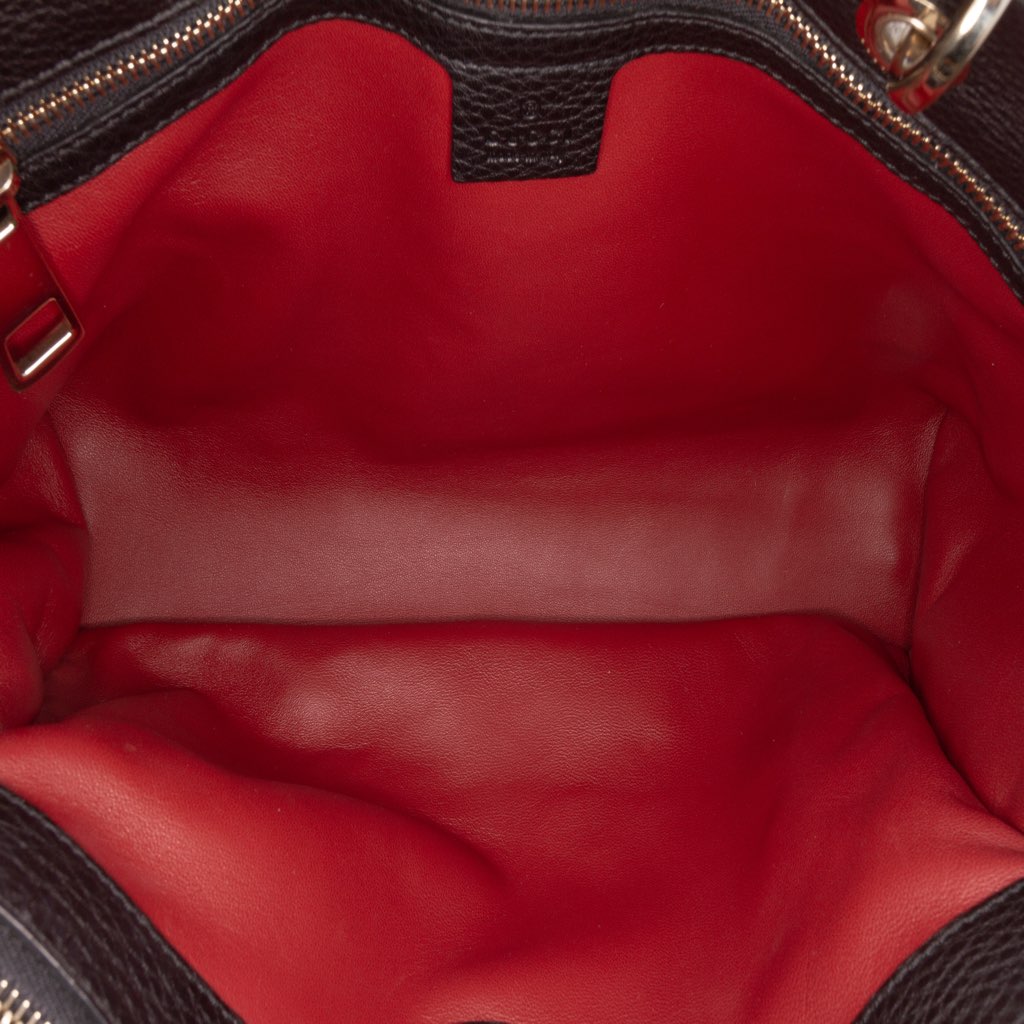 Gucci Medium Pony Hair Bamboo Shopper Satchel - Side view